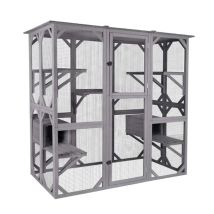 Maxxpet Grande Gabbia Per Gatti - Gattini - Voliera Per Gatti - 181x70x180 Cm
