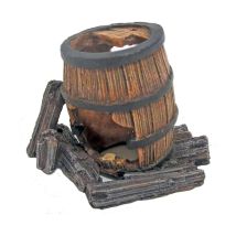 Set 2 Pezzi Amtra Deko Botte Di Legno Con Foro