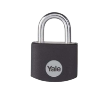 Yale - Ye3b/32/116/1/bk Standardsicherheit 32 Mm Aluminium Vorhängeschloss - Schwarz - Offener Stahlbügel - 3 Schlüssel