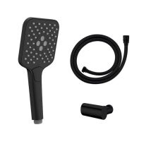 Ducha De Mano De Abs Con Soporte De Latón Y Manguera De 1,5 M, Negro Mate