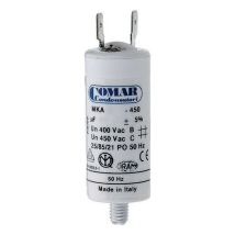 Edm - Condensatore Di Avviamento Mka 1uf 5% 450v Ø3,4x6,3cm Con Picchetto M8 E Faston Semplice 6,35 Konek
