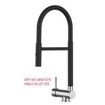Unterfenster Wasserhahn Vorfenster Umklappbar 6 Cm Verchromt Und Schwarz Matt Kuechenarmatur Mit 360 Schwenkbarem Schwarz Auslauf Und Abnehmbare 2 