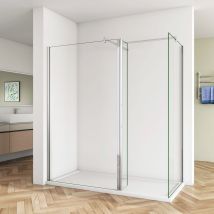 B:90 X T:40 X H:200cm Walk In Duschwand 8mm Nano Esg Glas Duschkabine +2 X Stabilisierungs Stange+flipper Panel 40x200cm