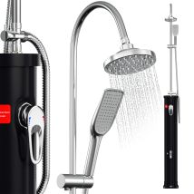 Tolletour Solardusche 20l Mit Wasserhahn & Halbsäule - Abdeckhaube, Drain Stop, Handbrause Inkl. (gartendusche, Pooldusche, Camping)