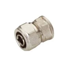 Niples Femmina 1/2" Ø16 Multistrato in Ottone Nichelato – Raccordo Meccanico a Stringere – 10 bar, 95 °C – Bampi