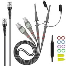 Universal-oszilloskop-tastkopf Mit Zubehörsatz, 100-mhz-oszilloskop-clip-tastköpfe Mit Bnc-zu-minigrabber-testkabelsatz, (mit Bnc-buchsensatz)