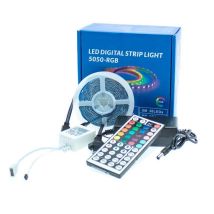 Ilumstore - Iluminashop - Kit Tira Led 35w 12v 150led Ip20 Rgb Con Mando Y Fuente De Alimentacion (5 Metros) Rgb