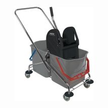 Certeo - Sprintus Reinigungswagen Eimer 2 X 27 L, Presse - 301114