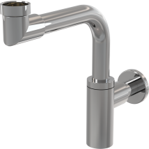 Alcaplast – Siphon A403 für Waschbecken – verchromtes Messing – Durchflussmenge 30 l/min – Geruchsverschluss 50 mm