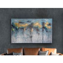 Lúzete – Pintura acrílica 90 x 150 cm con detalles en oro – Decoración de paredes