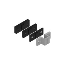 Ensemble De Gâche Haute Avec Cales La Croisee Ds 6812-007 Gris Aluminium Ral9006