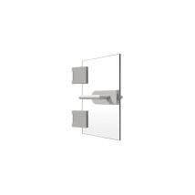 Revestimientos de puertas de vidrio Tash ambiente Plus – Acero inoxidable – Aluminio niquelado mate