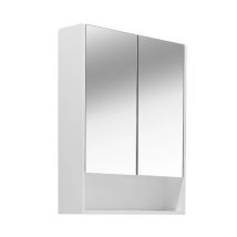 Naturel Lucca Badezimmerschrank Montiert 60x75 Cm, Laminat, 4 Einlegeböden, Spiegel Weiß (lucca60cabw)