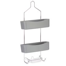 Duschkorb ohne Bohren – 28 x 14 x 60 cm – strapazierfähiger Kunststoff und Metall – modernes Design – vielseitig einsetzbar