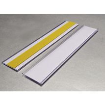 Portaetichette autoadesivo 38x200mm conf. 50 pz – Plastica trasparente – Ideale per organizzazione magazzino