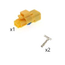 Kit Connettore Miniseal Porta Femmina 2 Vie Giallo – 57299 – Compatibile con 211PC022S4049 e 211CC2S4160