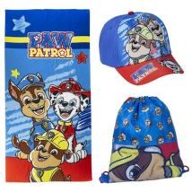 The Paw Patrol - Paw Patrol Sommerset Strandtuch Kappe Und Tasche Für Fans Von Paw Patrol