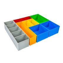 Insetboxenset H3 iB 72 – 6000010088 – Polystyrol – 70mm – 260mm – 340mm – 265mm – 980g – Farben: blau, gelb, orange, rot, grün, grau
