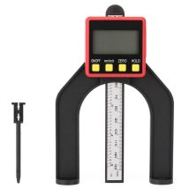 Medidor De Profundidad De Madera Con Pantalla Digital Lcd De 0-80 Mm Y 0,01 Mm, Altímetro, Regla Para Carpintería, Herramienta De Medición Digital Con
