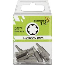 Punta atornillar Torx 1/4'' 25mm – Bianditz – Accesorio para destornillador – Precisión y resistencia