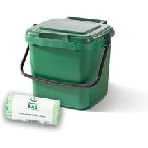 7l Green Kerbside Recycling Caddy - Includes 25 Bin Liners