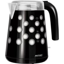 Mpm - Mcz-86 Kabelloser Elektrischer Wasserkocher, 1,7 Liter, 2200w, Bpa-frei, Schwarz, Polymer, Hitzebeständig