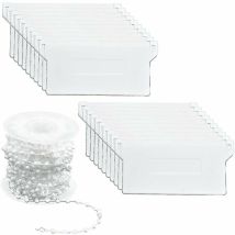 Bsr - 20 Pieces Vertical Blinds Weights Bottom Slats 89mm (3.5) X 10m Blind Repair Kit, White