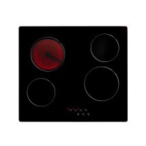Edesa – 60cm Ceramic Touch Control Hob – Black Pro Satin Glass – 4 Cooking Zones – 6000 Watts – Child Safety Lock