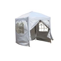 578-013 Faltbarer Gartenpavillon, Gartenpavillon, Weißer Pavillon 2x2m Mit 4 Seitenwänden - Bc-elec