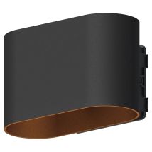 B-Ware Außenleuchte Außenlampe Calex Wandlampe Up Down Led Schwarz Gold Aluminium
