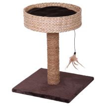 Griffoir Moyen Modèle Lilium Naturel Avec Coussin Amovible Et Pendentif Pour Chat
