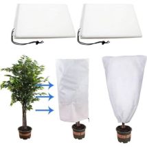 Winter Plant Cover - Outdoor Protection - 2 Pieces - 80 X 100 Cm - White - Non-woven Fabric