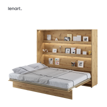 Bim Furniture - Lenart Letto A Scomparsa Bed Concept 14 160x200 Orizzontale In Rovere Lavorato A Mano
