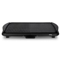 Wëasy Sto52 Plancha De Asar Eléctrica Con Parrilla, 2000 W, Superficie Amplia, Negro Grx330, Aluminio