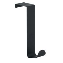 Spirella Handtuchhaken schwarz – Edelstahl – Tragfähigkeit 2 kg – 36 cm hoch – 28 cm breit – 10 cm tief