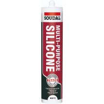 Soudal – Multi-Purpose Silicone Sealant 270ml – Acetoxy Silicone for Construction, Plumbing, and Automotive