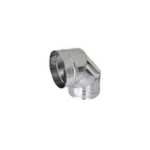 Curva de acero a 90° para conductos de humos – Diámetro 140 – Conexión de acero AISI 304L – Espesor 0,50mm