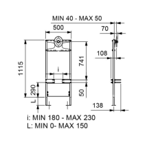 Estructura De Soporte Completa Empotrada Con Fluxor Temporizado 3/4′′ Idral Tmon8-00000 Cromo