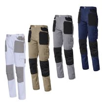 Industrial Starter - Pantalones De Trabajo Elásticos Stretch 8730 - S - Gris