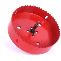 Sega A Tazza Bimetallica Ø 150 Mm, Acciaio Rapido Hss M42, Con Attacco Esagonale E Punta Per Alluminio, Ferro E Legno
