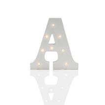 Festive Lights - Alphabet 'a' Marquee Battery Light Up Circus Letter, Warm White Leds, 16cm