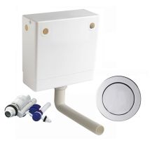 Wirquin - Macdee Pneu Compact Pneumatic Concealed Wc Toilet Cistern Single Cpl41cp-ag