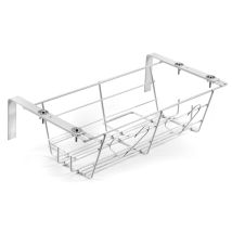 Andrys - Portamacetas De Barra, Con Estructura Ajustable, Pintado, Color Blanco, 60 X 35 X 25 Cm - Dimensioni: L 50 Cm - Colore: Bianco