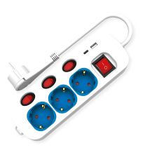 Roline Multiprise 3x Avec Interrupteur, Usb-charger A+c, 1,5 M 19.07.2344