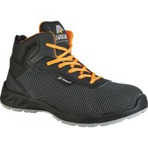 Botas de seguridad AIMONT S3 SRC 45 – Empeine impermeable Putek PLUS – Suela antideslizante PU/PU – Color gris/negro