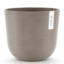 Mini vaso Oslo tortora d11xh9,6 cm – Plastica riciclata – Resistente al gelo e ai raggi UV – Ecopots