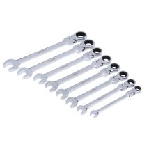 Blue Spot Tools - Blue Spot - Set Da 8 Pezzi Chiavi A Cricchetto Metriche Con Testa Flessibile A Combinazione