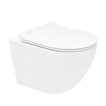 Siko Wc Sospeso S-line Pro Tornado Flush Senza Brida Con Sedile Softclose E Fissaggi Invisibili, Bianco Lucido (wc01t)