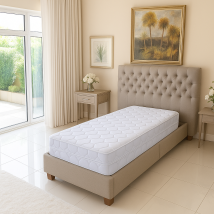 Lotto Di 2 Materassi In Memory Foam + 2 Protezioni 90x190 X 23 Cm Rigidi - Sfoderabili Con Rivestimento Lavabile - 5 Zone Di Comfort - Imbottitura In 