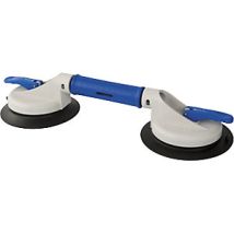 Ventosa snodata a 2 teste VERIBOR – portata 45 kg – diametro disco 150 mm – utensile professionale per vetri curvi